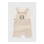 Baby Brown Stripe Crochet Top & Dungaree Set (0-23mths)