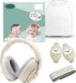 Baby Ear Defenders, Warm Gray Shell, Warm Gray Headband, 2-In-1 Childrens Ear Protector, Baby Noise Cancelling Headphones, Used For Noise Reduction To Prevent Hearing Loss