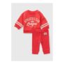 Baby Red Varsity Sweatshirt & Legging Set