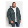 BadRhino Big & Tall Blue Fleece-Lined Hooded Coat