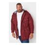 BadRhino Big and Tall Red Fleece-Lined Hooded Coat