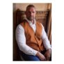 BadRhino Tailoring Big & Tall Rust Orange Tweed Waistcoat