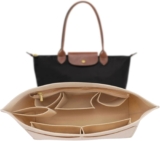 Bag Organiser Insert, Handbag Organiser, Zippered BagOrganizer, Foldable Bag Insert, Felt Bag Organizer, 30 X 14.5 X 17cm Purse InsertOrganiser, Multi Pocket Bag Organizer(L)