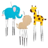 Baker Ross AW486 Jungle Animal Wooden Wind Chimes (Pack of 4)