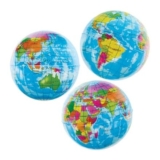 Baker Ross Globe Squeezy Balls 5-Pack