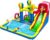 Ballsea Bouncy Castle, Inflatable Bounce House Water Slide with Surprise Dump Bucket, Double Splashing Pools, Climbing Wall, Water Sprayers, Cannons and Blower for Kids Outdoor Indoor Play