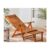 Bamboo Foldable Recliner Lounge Chair with Retractable Footrest
