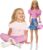 Barbie 28-in Blonde Fashion Doll with Removable Fashions, Pink Top, Denim Skirt, & Cowboy Boots, Necklace and Purse Accessory, HYT84