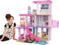 Barbie DreamHouse Dollhouse with 75 Accessories and Wheelchair Accessible Elevator, 10 Play Areas, 3 Custom Light Settings & Music, GRG93