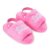 Barbie Fluffy Slippers for Girls, Pink Mule Shoes UK 2