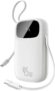 Baseus QPow3 Powerbank 45W 20000 mAh with 2 Integrated USB-C Cable, PD3.0 QC4.0, 3 3C 1 A – White