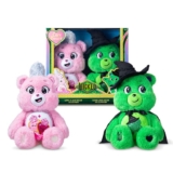 Basic Fun Care Bears x Wicked 30cm Plush 2-Pack, Good Luck Bear as Elphaba & Love-A-Lot Bear as Glinda, Limited Edition Soft Toys