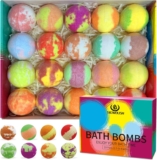 Bath Bombs Gift Set for Kids – 20Pcs Bubble Bathbombs with Natural and Organic Ingredients for Women, Home Spa Fizzes Bath Balls to Moisturize Skin for Christmas for Lover, Girls and Boys