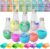 Bath Bombs for Kids Gift Set, STEAM Science Kit with 8 Fizzy Colors & Organic Turtle Soaps, Travel Bath Toys for Boys & Girls Ages 3-8