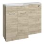 Bathstore Panama 2 Door Oak Left Hand Basin and WC Unit 1000mm