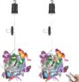 Battery Operated Butterfly Pendant Lights with Remote Set of 2, Hanging Lights for Bedroom, Indoor or Outdoor Chandelier for Gazebo, Pergola, Porch, IP65 Weatherproof