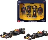 Bburago F1 Formula 1 Red Bull Racing RB20 (2024) – Verstappen And Perez 2 Pack – 1:43 Scale – Die-Cast Replica Collectible Race Car Model