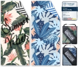 Beach Towels For Adults Extra Large – 2 Pack 200x90cm Lightweight Microfibre Beach Towel with Mesh Bags, Double Sided Sand Free Absorbent Quick Dry Microfibre Towel for Pool, Gym, Camping & Travel