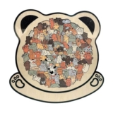 Bear-Shaped 135-Piece Wooden Jigsaw Puzzle