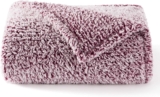 Bedsure Fleece Sherpa Throw Blanket – Super Soft, Cozy & Warm Fluffy Blanket for Sofa and Bed, Single, Red, 130x150cm
