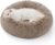 Bedsure Plush Round Cat Bed – 50x50x13cm Washable Cat Beds for Indoor Cats Small Dogs, Fluffy Calming Anti Anxiety Kitten Puppy Bed, Camel