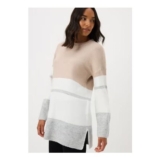 Beige Block Tunic Jumper