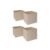 Beige OHS Pack of 4 Plain Folding Storage Boxes