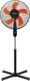 Belaco 16 Inch Pedestal Fan with Oscillation, Adjustable Height, Quiet Powerful Cooling Airflow, 40W, Black & Orange