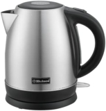 Belaco Electric Kettle Stainless Steel Housing 1.7L Fast Boil Cordless 360 Rotation Removable Water Filter 1800-2200W UK Plug Auto Shut-Off & Boil-Dry Protection – Silver