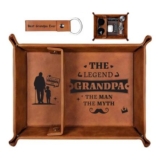 Belillpipi Valet Tray Gifts for Grandad, Bedside Organiser Grandfather Gift
