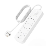 Belkin 8-Outlet Surge Protector Power Strip, 8 AC Outlets, 2M Cord – USB-C Port & USB-A Port w/USB-C PD Fast Charging