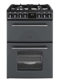 Belling 60cm wide Double Oven Dual Fuel Farmhouse 60DF Mini Range Cooker – Anthracite – A Rated With Code Claim Further £100 Cashback