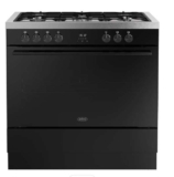 Belling BEL RCA VISION SGL 90DF 90cm wide Dual Fuel Range Cooker with Gas Hob – Black – A Rated With Code Claim Further £100 Cashback