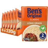 Bens Original Long Grain Microwave Rice, Bulk Multipack 6 x 220g pouches – £4.95 S/S or £3.79