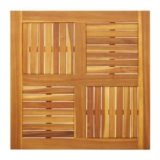 Berkfield Home Table Top 80x80x2.2 Cm Square Solid Wood Acacia