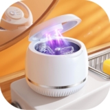 Beser Ultrasonic Retainer Cleaner, 2X Clean, 4X Sterilize, Dental Ultrasonic Tooth Cleaner Machine Pod for Aligner, Nightguard, Mouth Guard, Denture Cleaner Baths, Jewelry, IPX6, 200ML (Warm White)