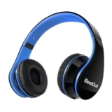 BestGot Kids Headphones with Mic, Wired, Detachable 3.5mm Cable (Black/Blue)
