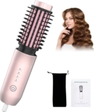 Bestauty Cordless Hot Brush, 40mm Cordless Hair Curler and Straightener Brush, 150-210, 7000mAh Type-C Rechargeable, Portable Travel Hot Brush for Curly/Straight/Volumising Styles, Rose Gold