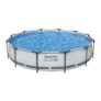 Bestway BW56416GB-21 Steel Pro Round Frame Swimming Pool with Filter Pump, Grey, 12 ft sold & FB Eurocarparts