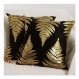 Betadistor Cushion Covers 2 Pack 45×45 Cm, Gold Fern Leaves