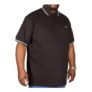 Bigdude Tipped Polo Shirt Black/Blue Tall