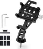 Bike Phone Mount Universal Bicycle/E-Bike/Motorcycle Phone Holder Adjustable Angle Anti-Shock Smartphone Holder Aluminum Phone Clip (Bowl Set)