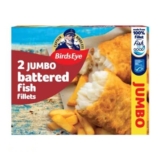 Birds Eye 2 Jumbo Battered Fish Fillets 400g