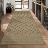 Biscpro Door Mat,60x150cm DoorMat Indoor Washable, Doormat Indoor Dirt Trapper Non-slip,Absorbent Inside Entrance Rug Mat for Entryway,Patio,Garden,Laundry Room,Pets -Tan