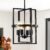 Black Chandelier, 4 Lights Chandeliers Ceiling Light, E27 Black Pendant Light Fitting with Geometric Shade, Modern Chandelier Ceiling Lights for Living Room, Dining Room, Bedroom Kitchen, Hallway