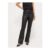 Black Coated Kick Flare Trousers
