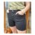 Black Cotton Rich Denim Shorts