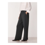 Black Crepe Stitch Detail Trouser