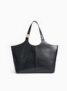 Black Faux Croc Winged Tote Bag One Size – Free C&C