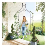 Black Gainsborough Metal Garden Arch for Climbing Plants